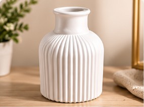 Vaso de Gesso Canelado