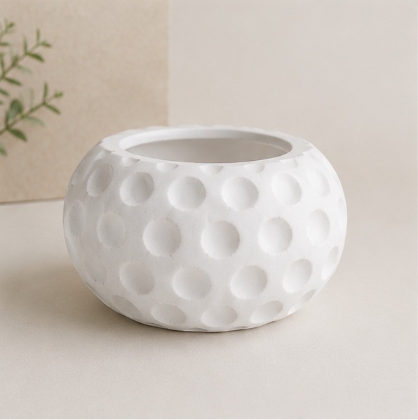 Vasinho de Gesso Decorativo Pérola