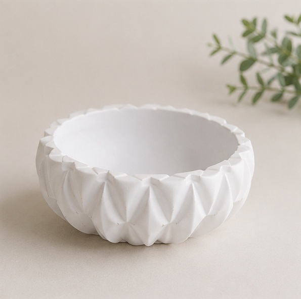 Vasinho de Gesso Decorativo Diamante